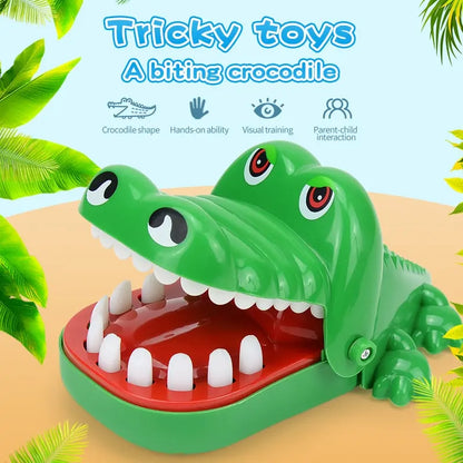 Crocodile Teeth Toy for kids, fun alligator biting game, perfect for pranks and party games. Paired with Soft Snuggle blanket for cozy playtime.