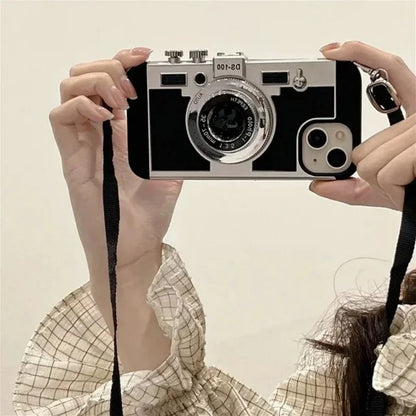 Retro Camera Leather Case for iPhone