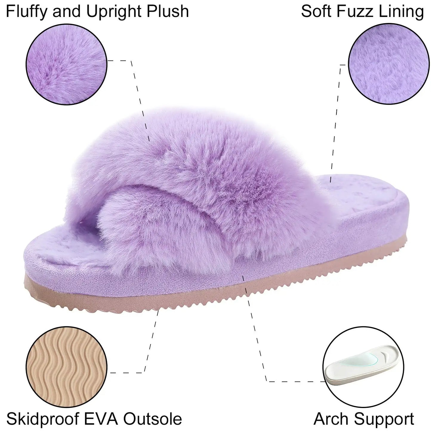 Soft Snuggle Goosecret Women's Fuzzy Slippers