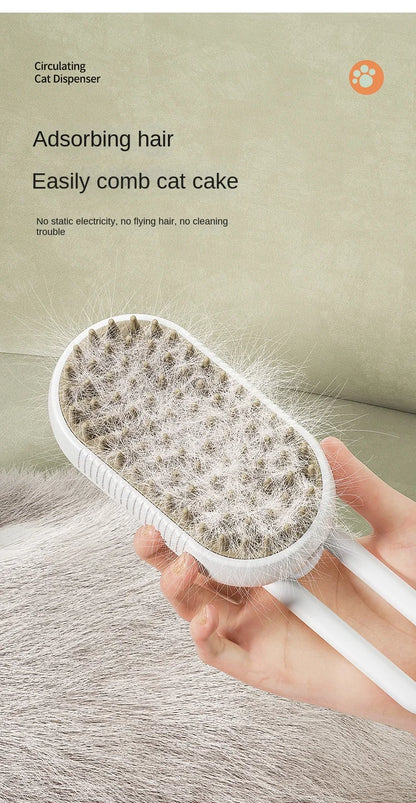 3-in-1 Electric Steam Brush for Cats & Dogs