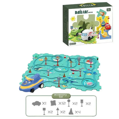 Puzzle Racer Kids Car Set