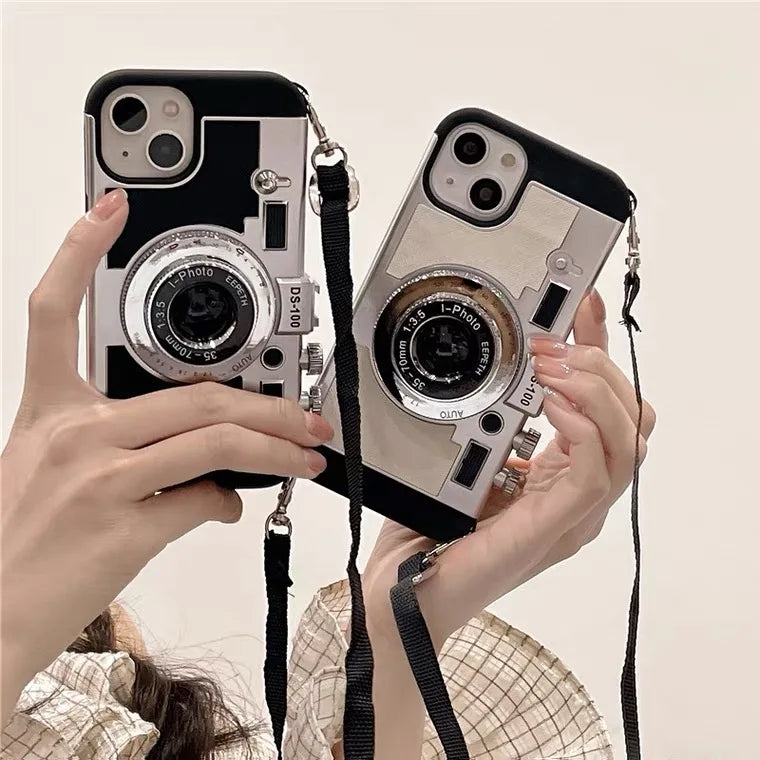 Retro Camera Leather Case for iPhone