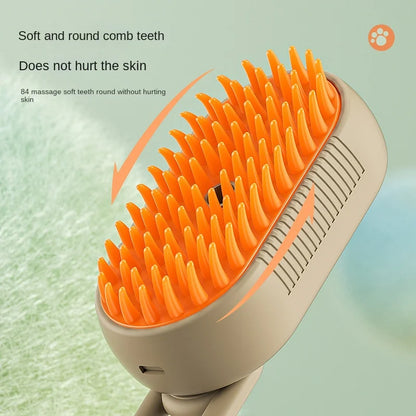 3-in-1 Electric Steam Brush for Cats & Dogs