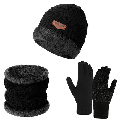 Winter Knitted Beanie Hat & Scarf Set