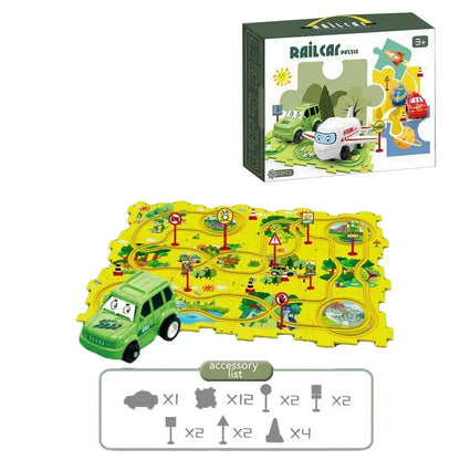 Puzzle Racer Kids Car Set