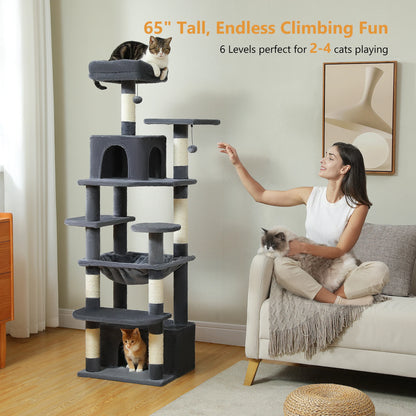 Large Cat Tree with Cozy Perches - Soft Snuggle