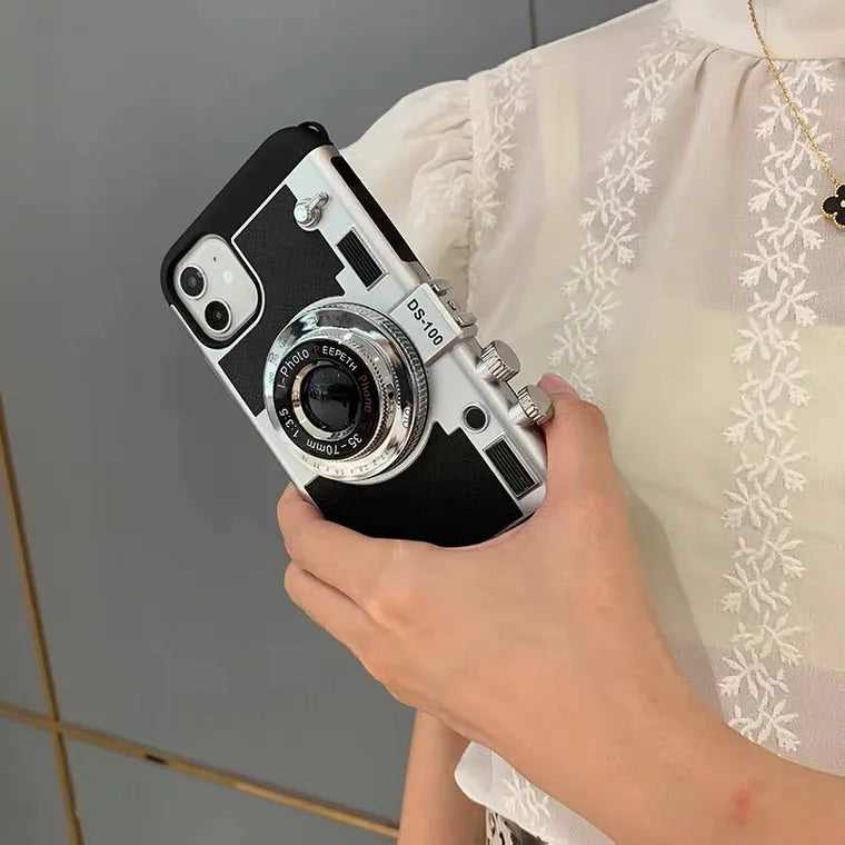 Retro Camera Leather Case for iPhone