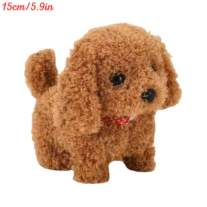 Soft snuggle plush smart dog toy for kids, walking and talking robot pet for toddlers