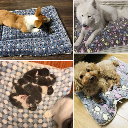 🐶✅Flannel Pet Sleeping Mat for Dogs and Cats🥰👍