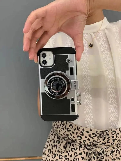 Retro Camera Leather Case for iPhone