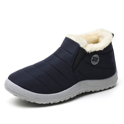 Men's Waterproof Snow Boots – Warm Fur Ankle Boots for Winter