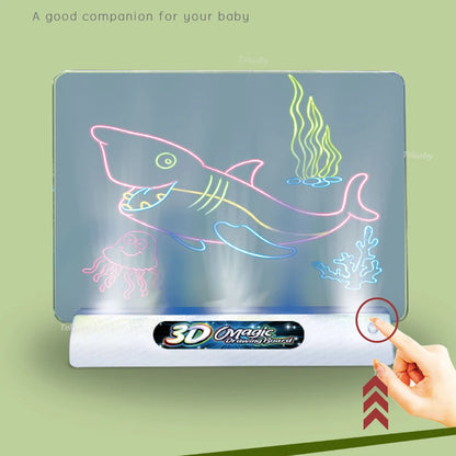 3D Magic Drawing Pad LED Colorful Painting