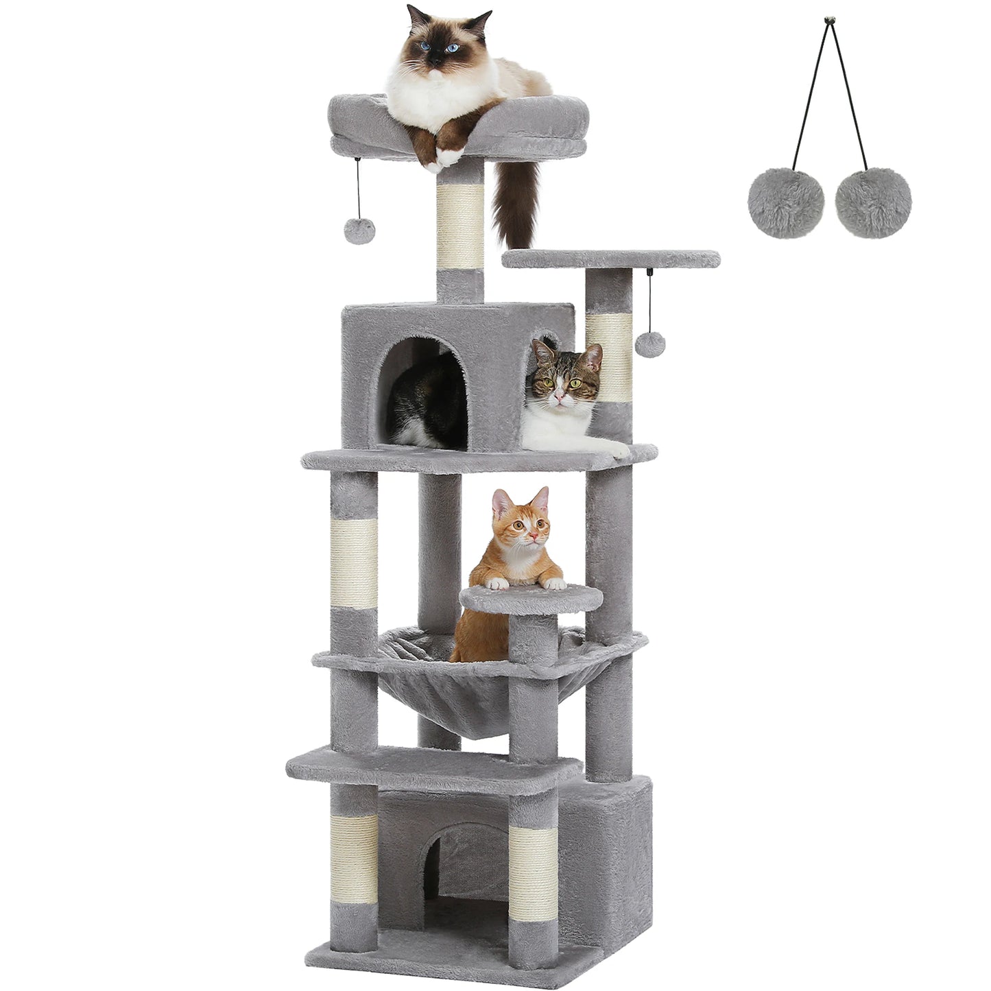 Large Cat Tree with Cozy Perches - Soft Snuggle