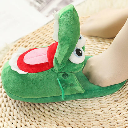 Cartoon crocodile slippers with moving mouth. Softsnuggle