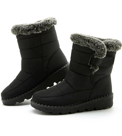 Women's Waterproof Snow Boots with Fur – 2025 Winter Ankle Boots