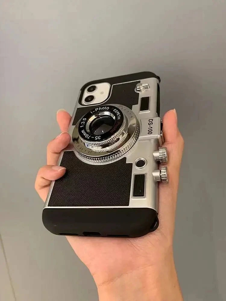 Retro Camera Leather Case for iPhone