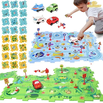 Puzzle Racer Kids Car Set