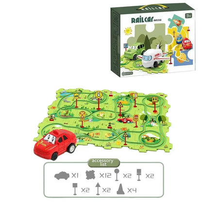 Puzzle Racer Kids Car Set