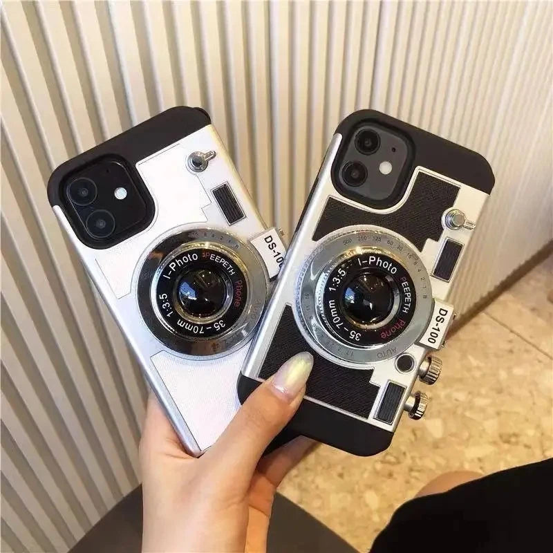 Retro Camera Leather Case for iPhone