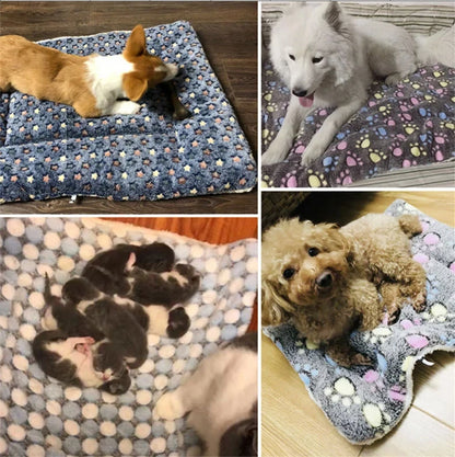 🐶✅Flannel Pet Sleeping Mat for Dogs and Cats🥰👍