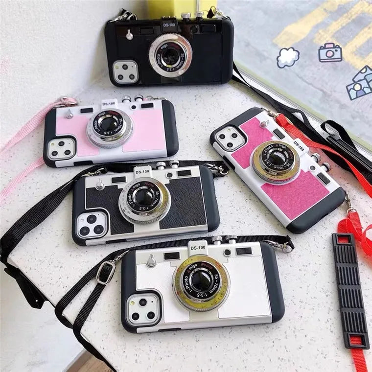 Retro Camera Leather Case for iPhone