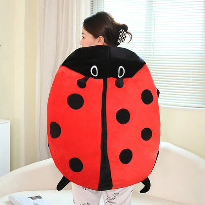 Wearable Insect Plush Ladybug Pillow Toy