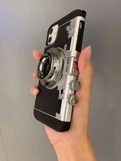 Retro Camera Leather Case for iPhone