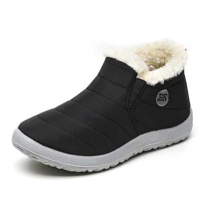 Men's Waterproof Snow Boots – Warm Fur Ankle Boots for Winter