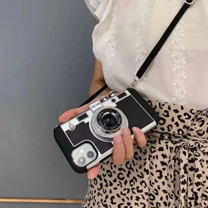 Retro Camera Leather Case for iPhone