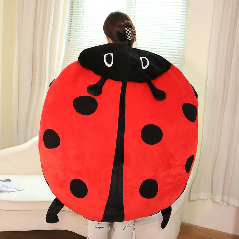 Wearable Insect Plush Ladybug Pillow Toy