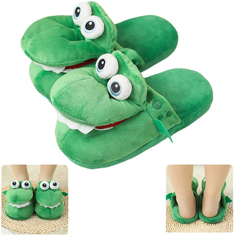 Cartoon crocodile slippers with moving mouth. Softsnuggle