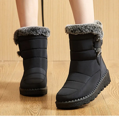 Women's Waterproof Snow Boots with Fur – 2025 Winter Ankle Boots