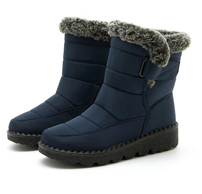 Women's Waterproof Snow Boots with Fur – 2025 Winter Ankle Boots