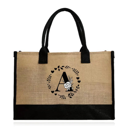 Large Capacity Jute Burlap Tote Bag